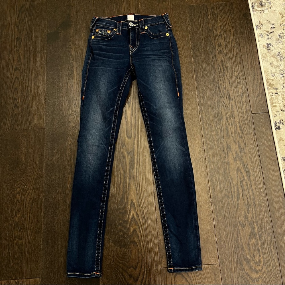 True Religion Low Waisted Dark Women's Skinny Jeans